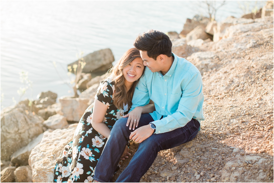 lake lewisville engagement session