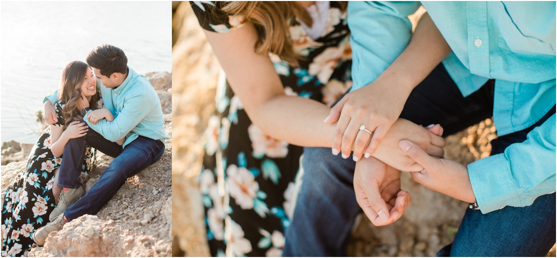 lake lewisville engagement session