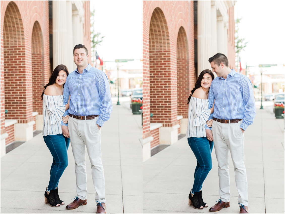 engagement pictures on main st. grapevine