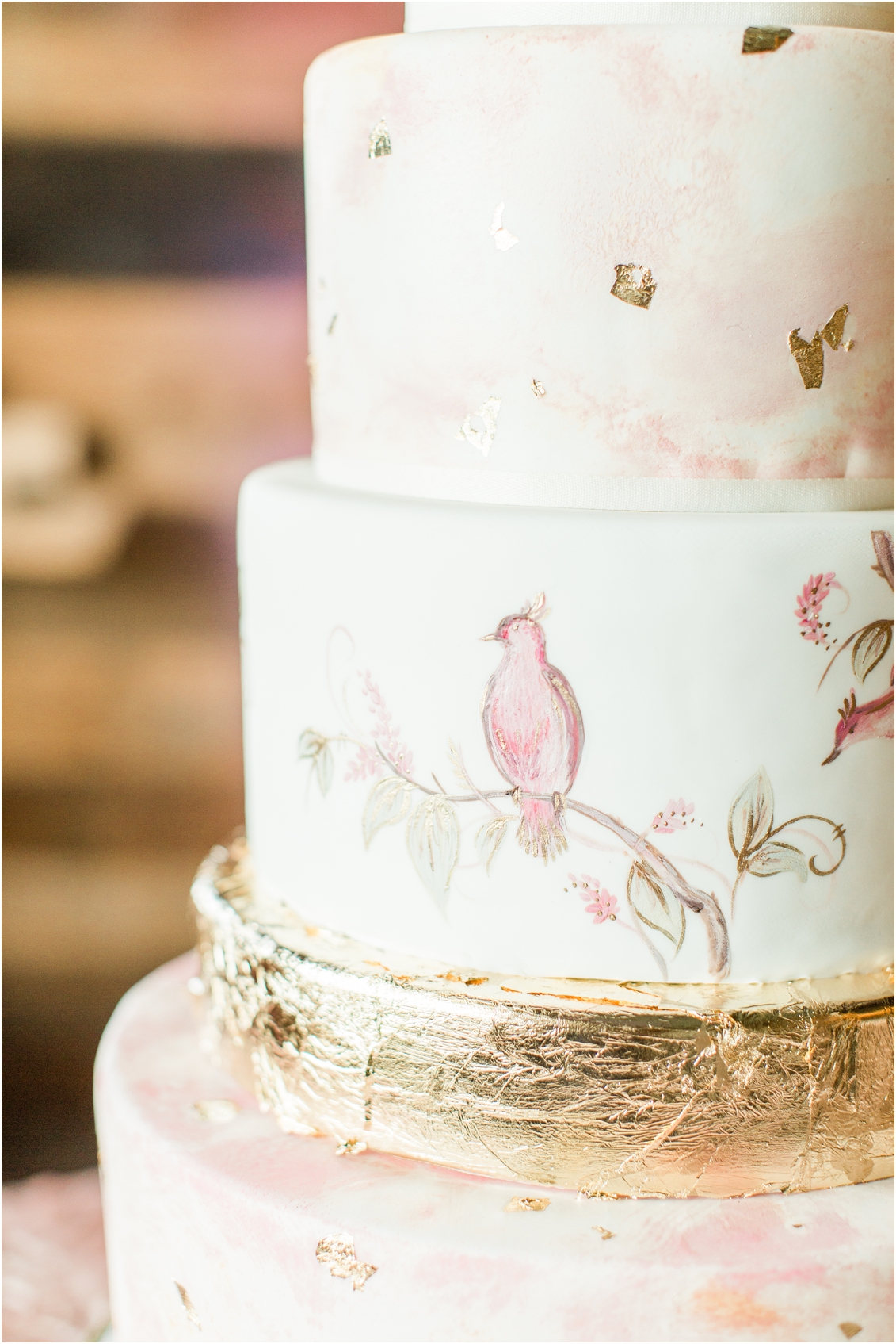 up close shot of wedding cake