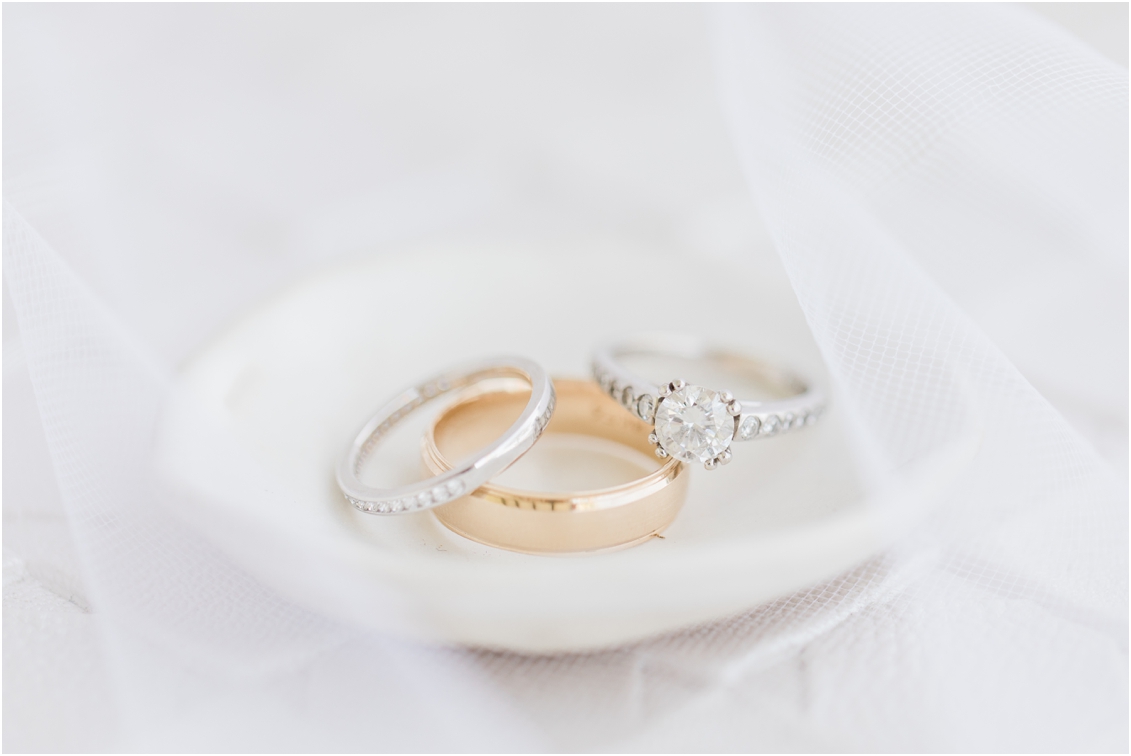 bride and groom's wedding rings, detail shot