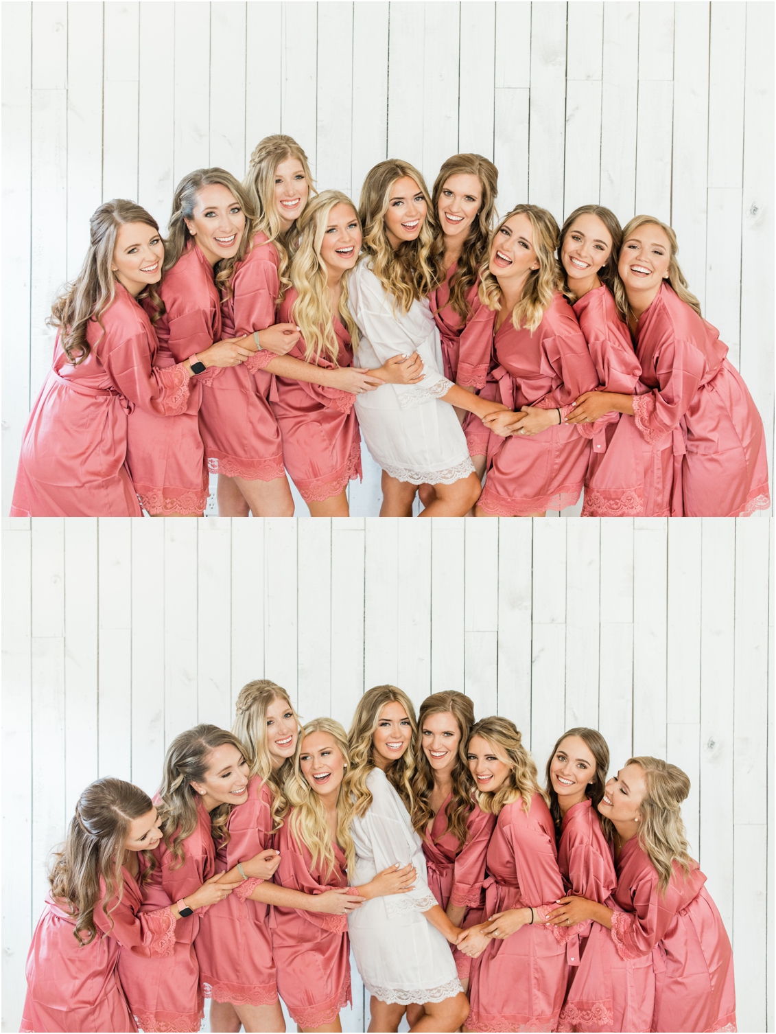 robe shot with bridesmaids
