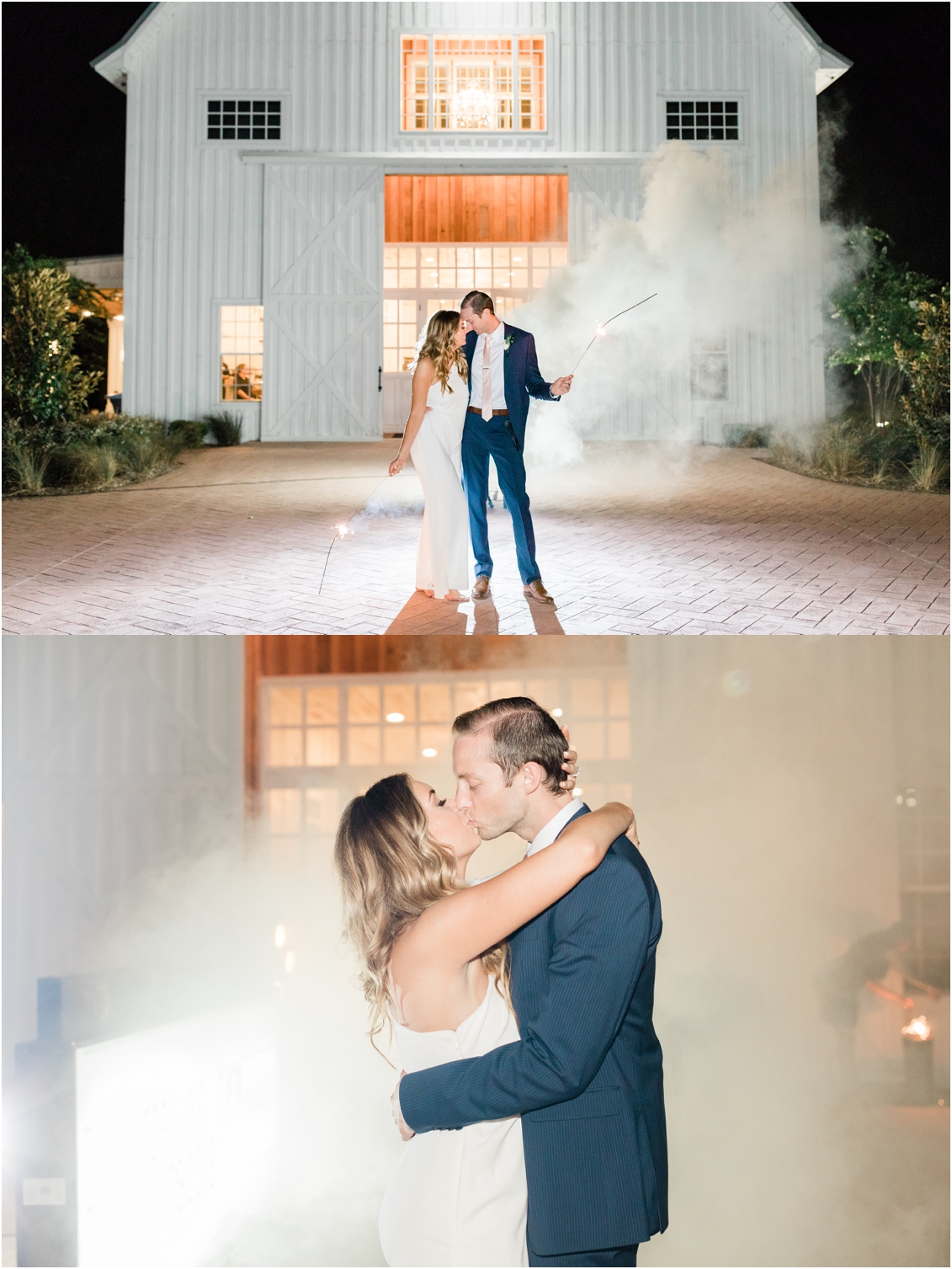 smoke bomb bride and groom portraits