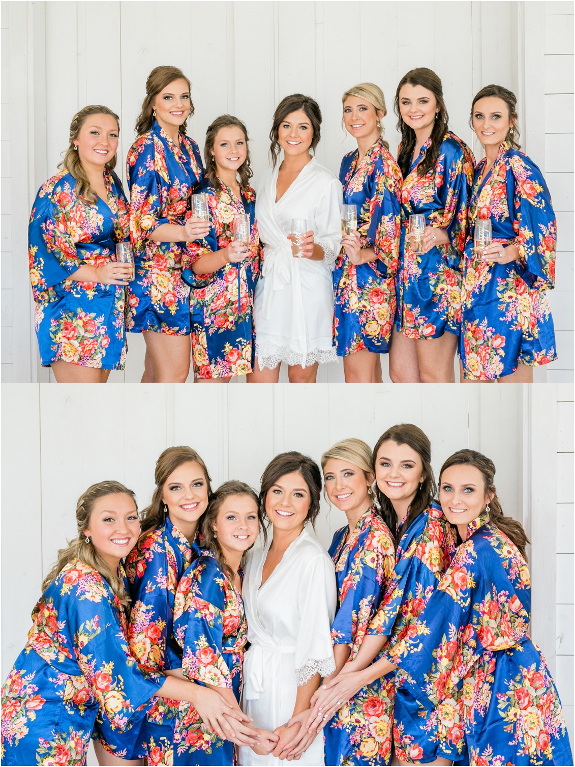 Bridesmaids robe shot, floral bridesmaids robes