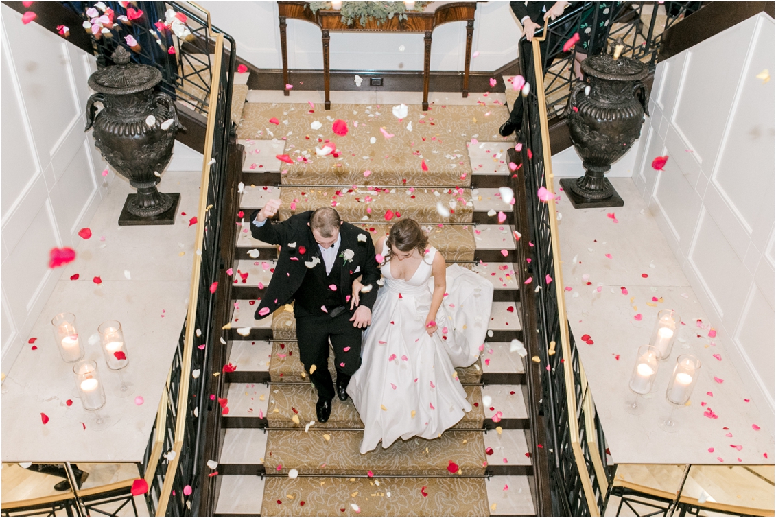 flower petal wedding exit,Fort Worth, Texas Wedding at River Crest Country Club by Gaby Caskey Photography