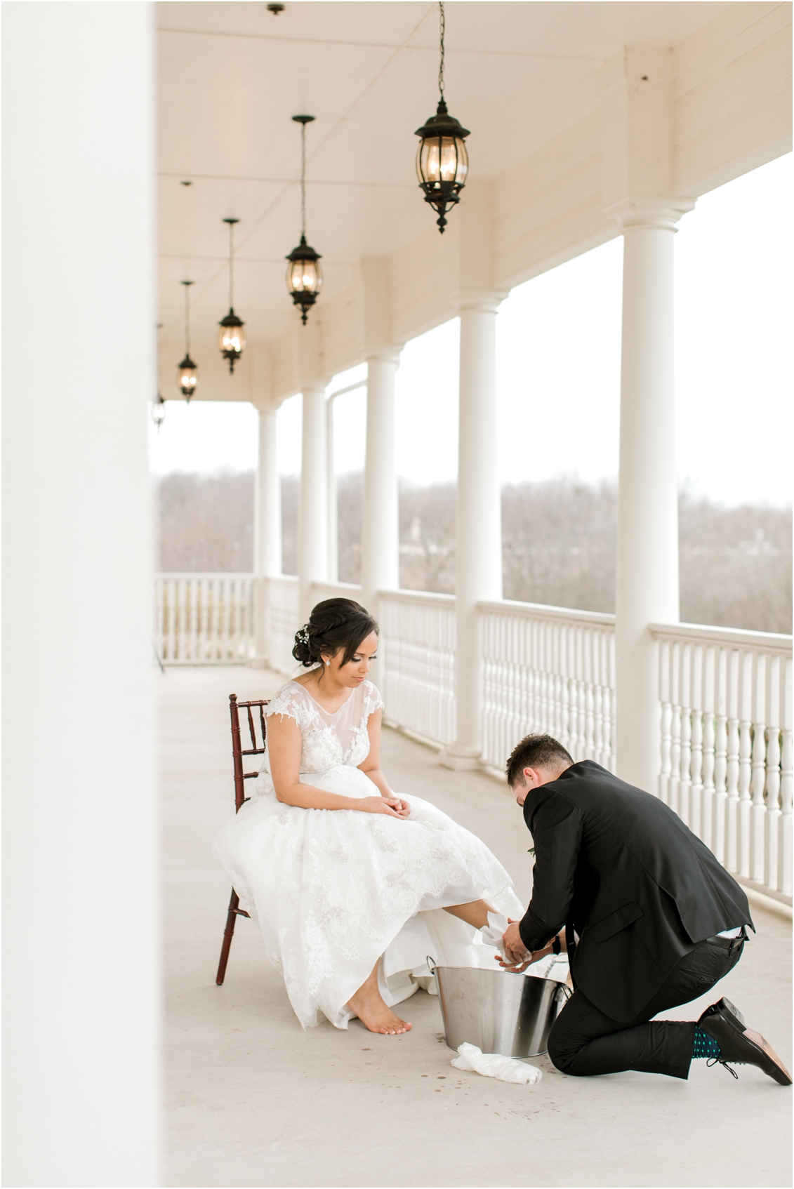 A Wedding at the Milestone in Denton, Texas by Gaby Caskey Photography, foot washing ceremony