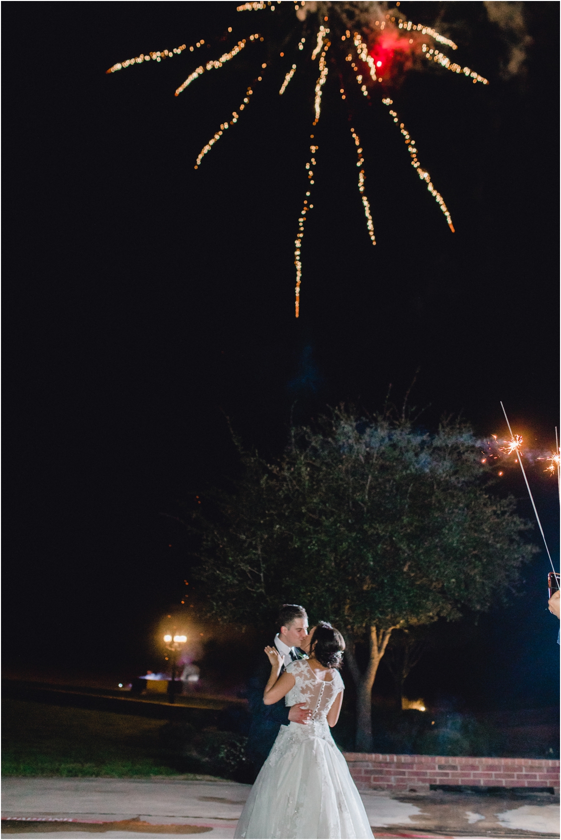 A Wedding at the Milestone in Denton, Texas by Gaby Caskey Photography, wedding fireworks exit