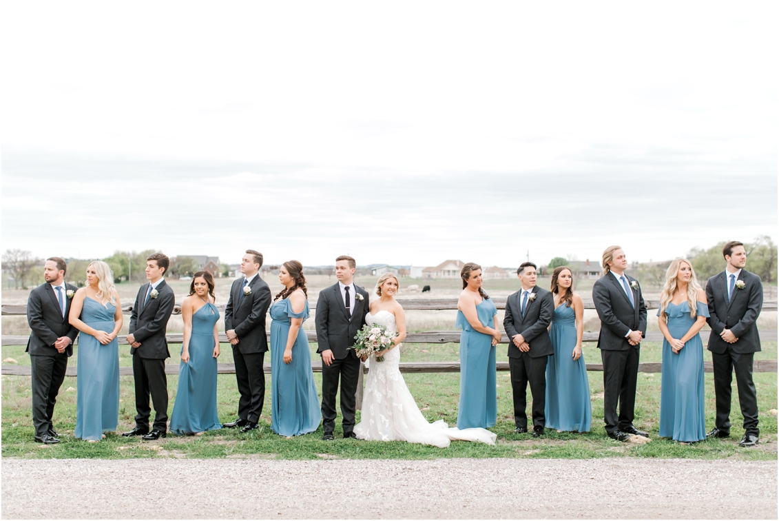 wedding party portraits at Chapel Creek Ranch in Denton, Texas by Gaby Caskey Photography