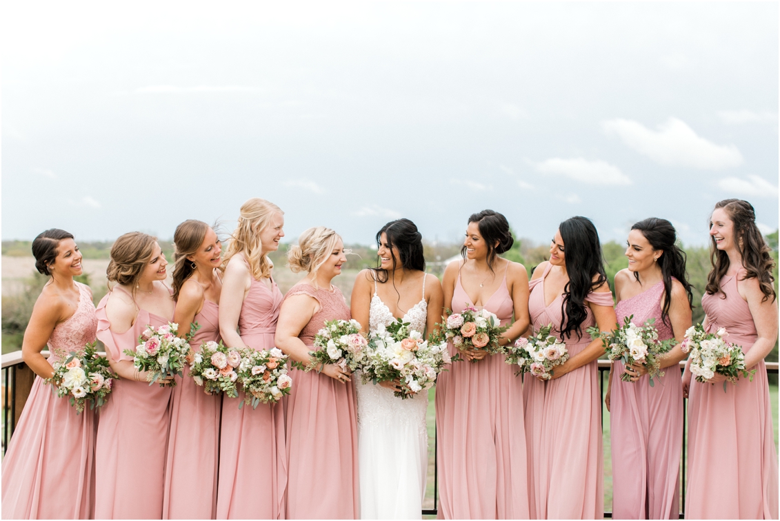 Wedding at Rustic Grace Estate by Gaby Caskey Photography, bridesmaids pictures, blush bridesmaids dresses