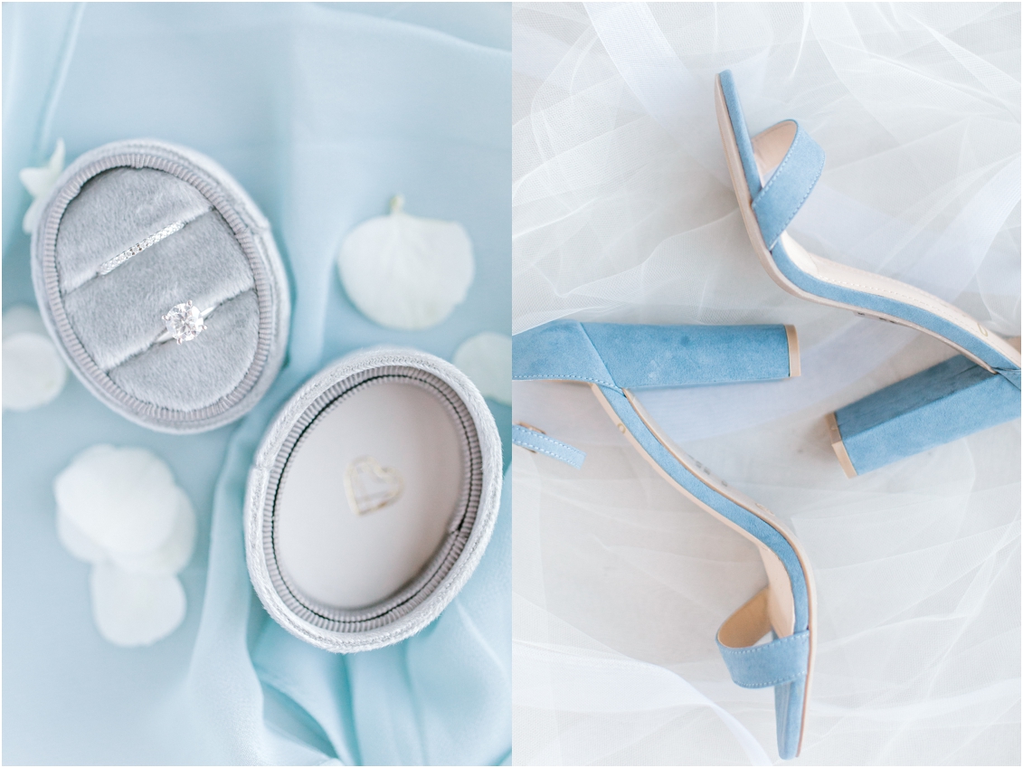 bridal details, slate blue wedding shoes, Park 31 Wedding in Spring Branch, Texas by Gaby Caskey Photography