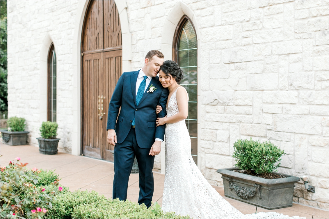 Ashton Gardens Wedding Day by Gaby Caskey Photography, Dallas Fort Worth chapel venue, bride and groom portraits