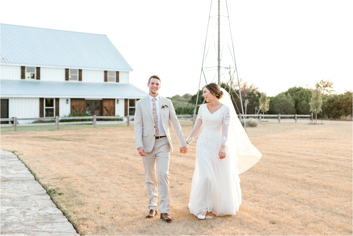 Five Oaks Farm Wedding in Cleburne, Texas by Gaby Caskey Photography, bride and groom portraits, white barn wedding, barn wedding day inspiration, bride and groom sunset photos