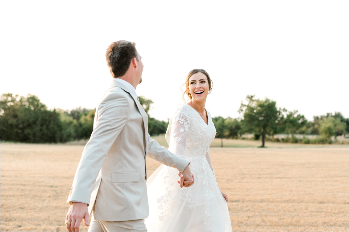 Five Oaks Farm Wedding in Cleburne, Texas by Gaby Caskey Photography, bride and groom portraits, white barn wedding, barn wedding day inspiration, bride and groom sunset photos