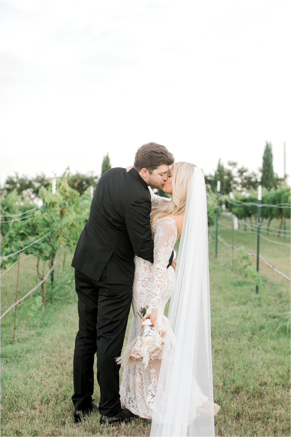 Boho Wedding Day at D'Vine Grace Vineyard by Gaby Caskey Photography, DFW Wedding Photographer, bride and groom portraits, vineyard wedding