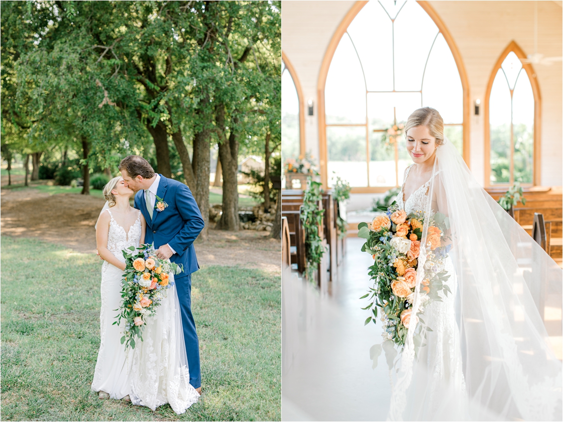 bride and groom portraits at the Brooks at Weatherford venue