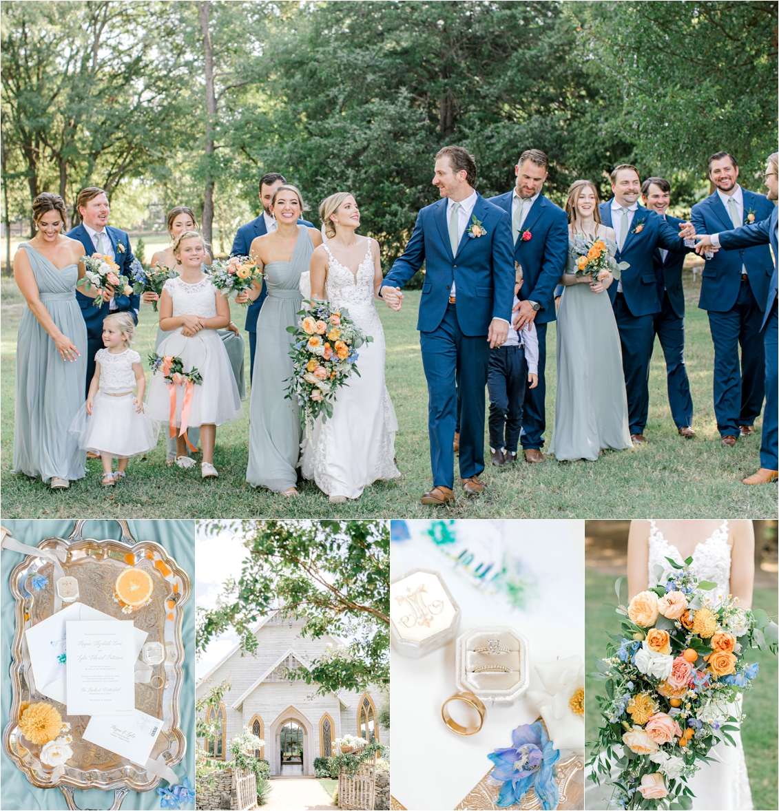 Springtime and Colorful Floral Wedding Day at the Brooks at Weatherford